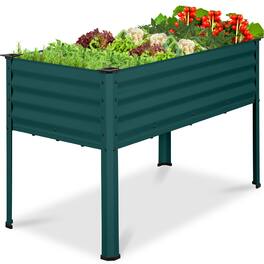 Best Choice Products - 48x24x30in Elevated Galvanized Metal Garden Bed w/ Corner Protectors - Peacock Blue