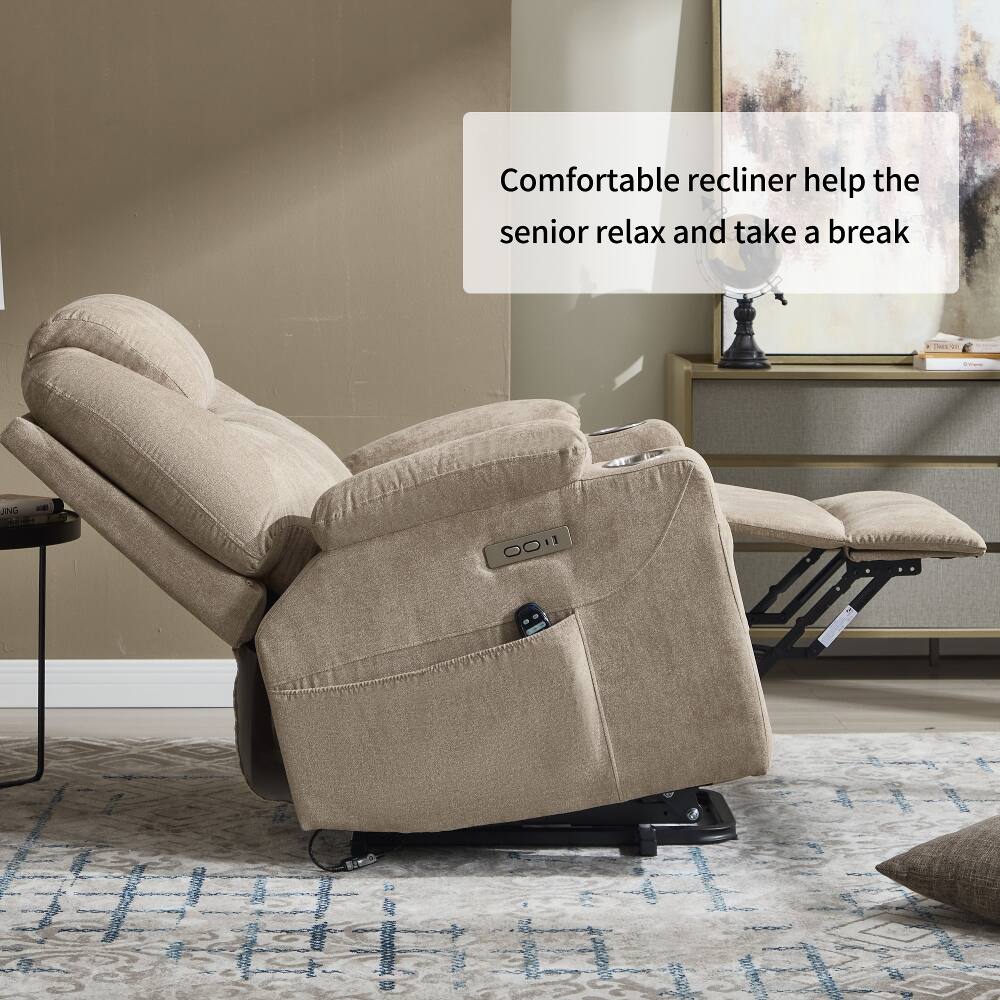 Comfortable recliner helps the senior relax and take a break