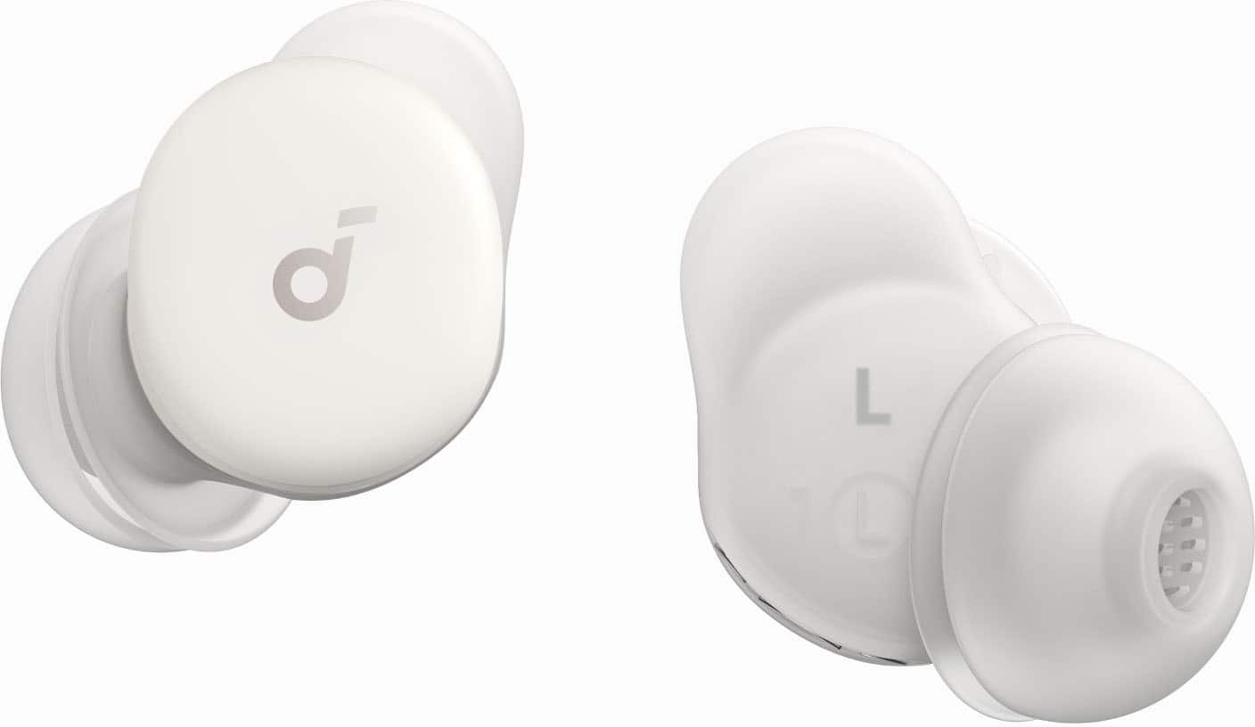 Alt View 1. Soundcore - by Anker Sleep A30 Smart Wireless Bluetooth ANC In-Ear Sleep Earbuds for General Use - Moonlit White.