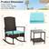Product Dimension
Weight Capacity:
Rocking Chair: 400 lbs
Side Table: 100 lbs
- Rocking Chair:
- Height: 39"
- Width: 23"
- Depth: 19"
- Seat Height: 18"
- Armrest Height: 27"
- Base Width: 32.5"
- Base Depth: 27"
- Side Table:
- Height: 18"
- Width: 18"
- Depth: 19.5"
- Top Thickness: 5"
- Cushion Thickness: 2.5"