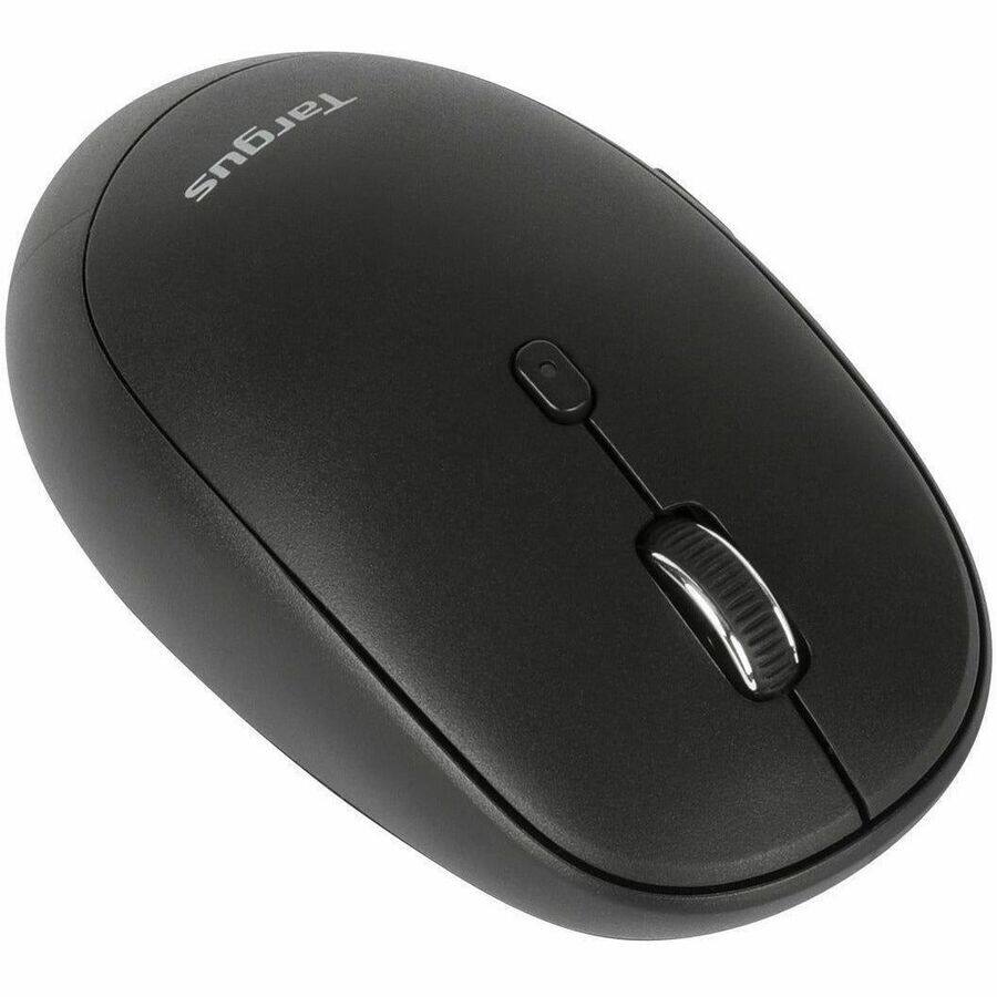 Alt View 6. Targus - Targus Midsize Comfort Multi-Device Antimicrobial Wireless Mouse - Mid Size Mouse - Optical - Wireless - Bluetooth/Radio - Black.