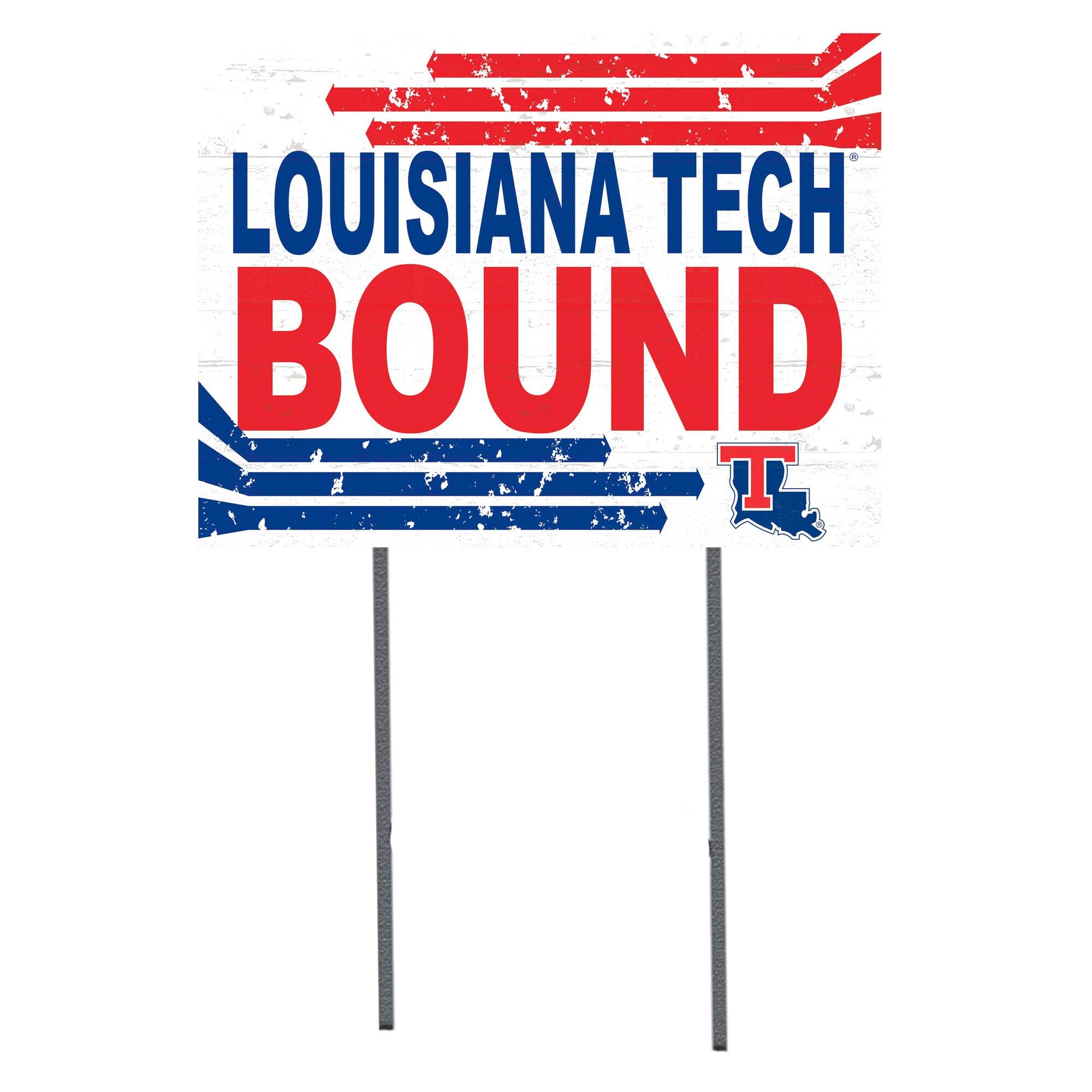 White Louisiana Tech Bulldogs 18" x 24" Bound Yard Sign