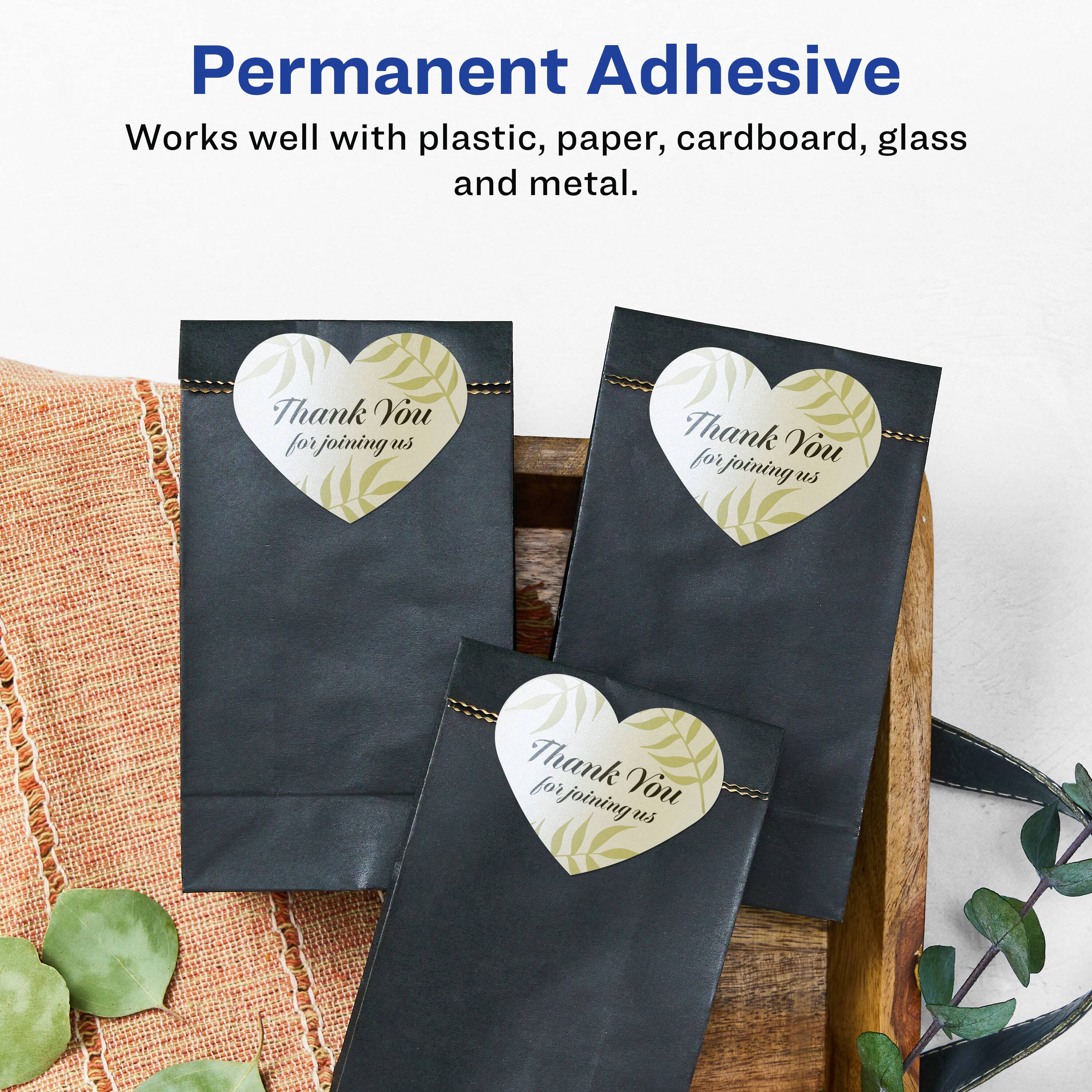 Permanent Adhesive  
Works well with plastic, paper, cardboard, glass and metal.  

Thank You for joining us