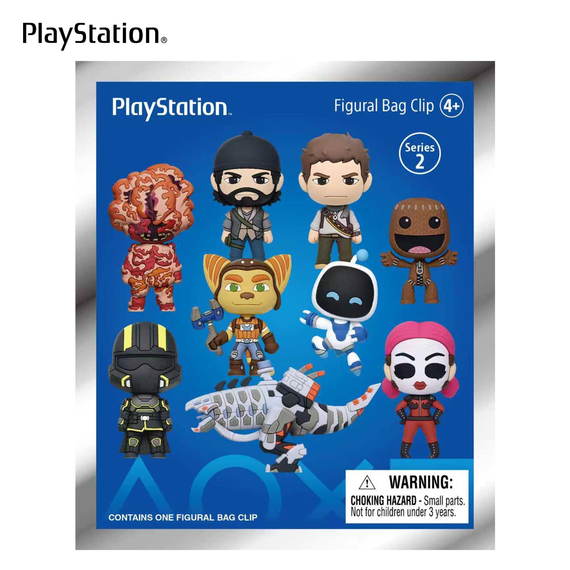 PlayStation - PlayStation. Figural Bag Clip 4+ Series 2 CONTAINS ONE FIGURAL BAG CLIP ! WARNING: CHOKING HAZARD- Small parts. Not for children under 3 years.