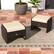 Angle. Costway - 2 Pieces Outdoor Patio PE Wicker Ottomans with Removable Cushions Footstools - Mixed Brown + Beige.