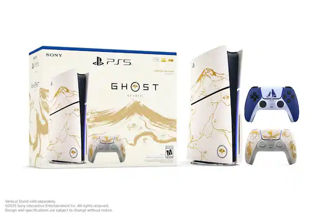 SONY PS5 1T8 4A JEO: HDR LIMITED EDITION Ghost of Yotetsu - PlayStation 5. Vertical Stand sold separately. ©2025 Sony Interactive Entertainment Inc. All rights reserved. Design and specifications are subject to change without notice.