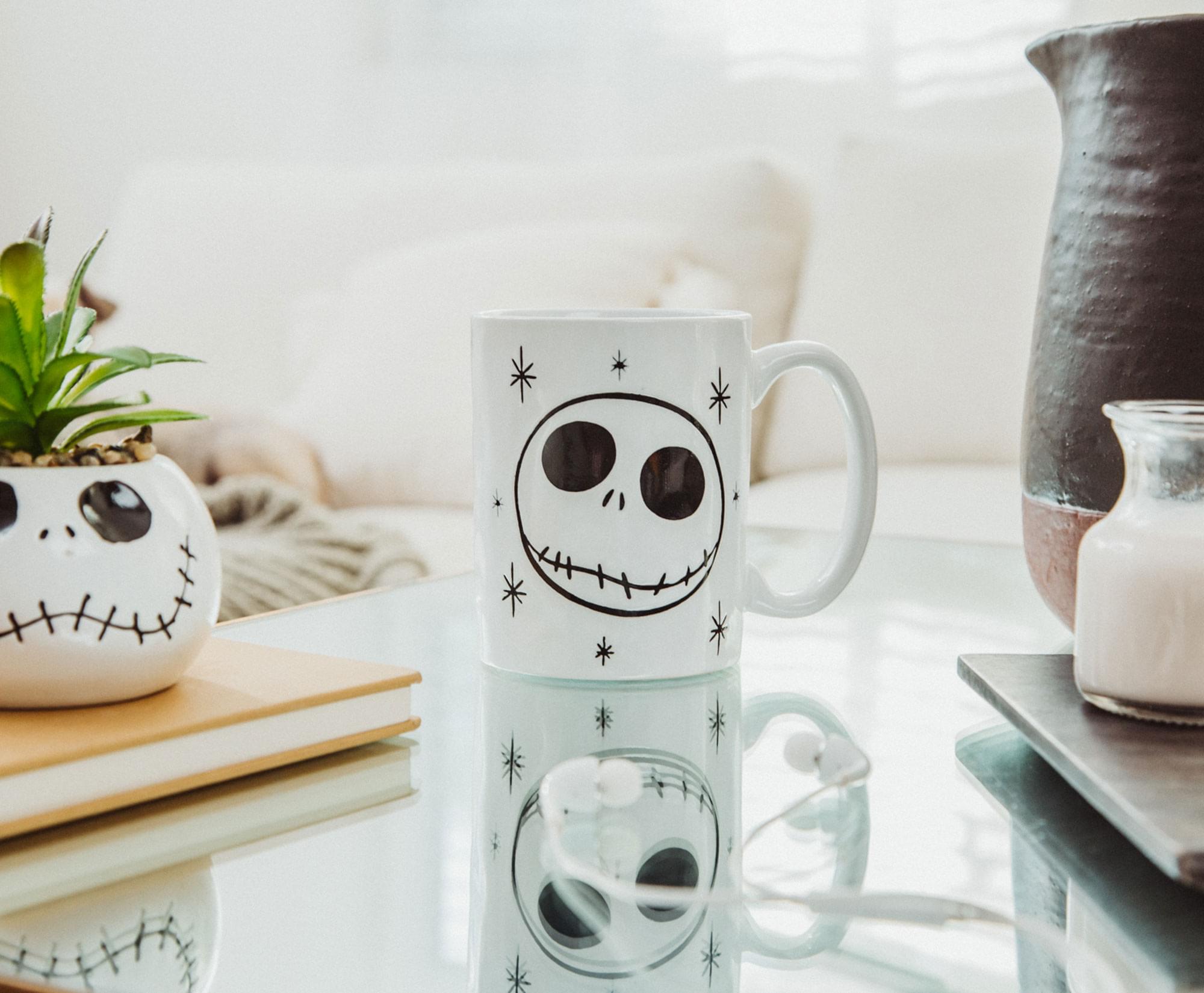 Alt View 2. Disney - Disney The Nightmare Before Christmas Jack Skellington Face Ceramic Mug - White.