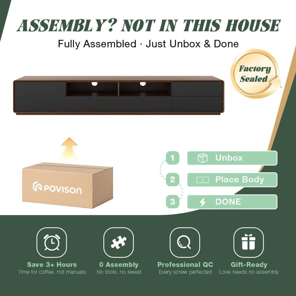 ASSEMBLY? NOT IN THIS HOUSE  
Fully Assembled • Just Unbox & Done  
Factory Sealed  

1. Unbox  
2. Place Body  
3. DONE  

Save 3+ Hours  
Time for coffee, not manuals  

0 Assembly  
No tools, no sweat  

Professional QC  
Every screw perfected  

Gift-Ready  
Love needs no assembly