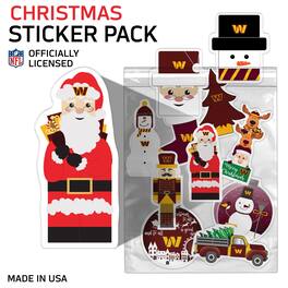 Fan Creations - Washington Commanders Holiday Sticker Set - Multicolor