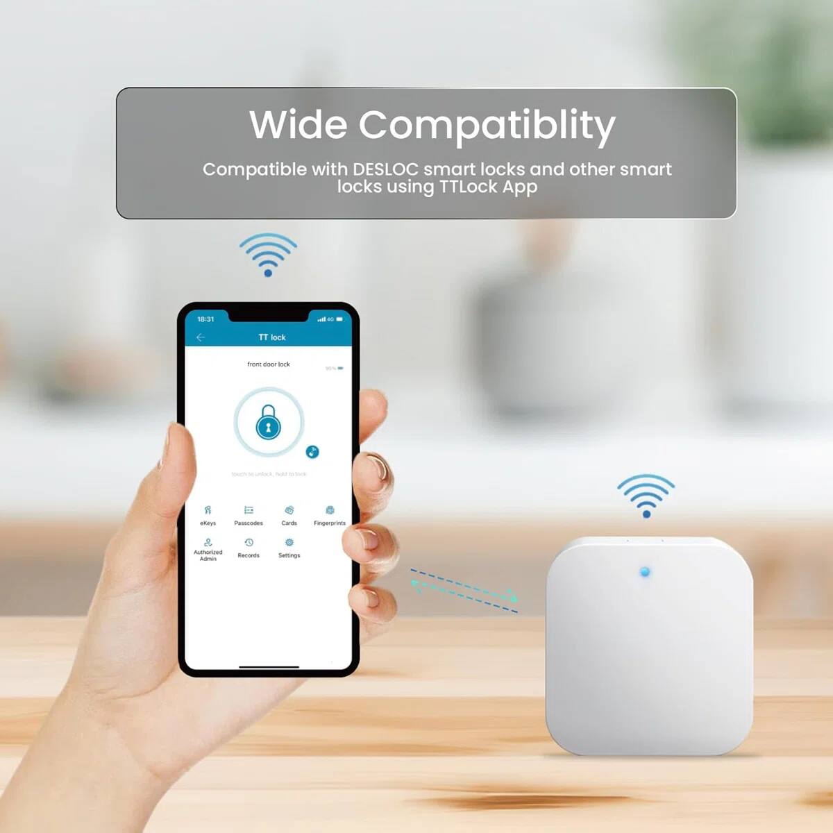 Wide Compatibility: Compatible with DESLOC smart locks and other smart locks using TTLock App.