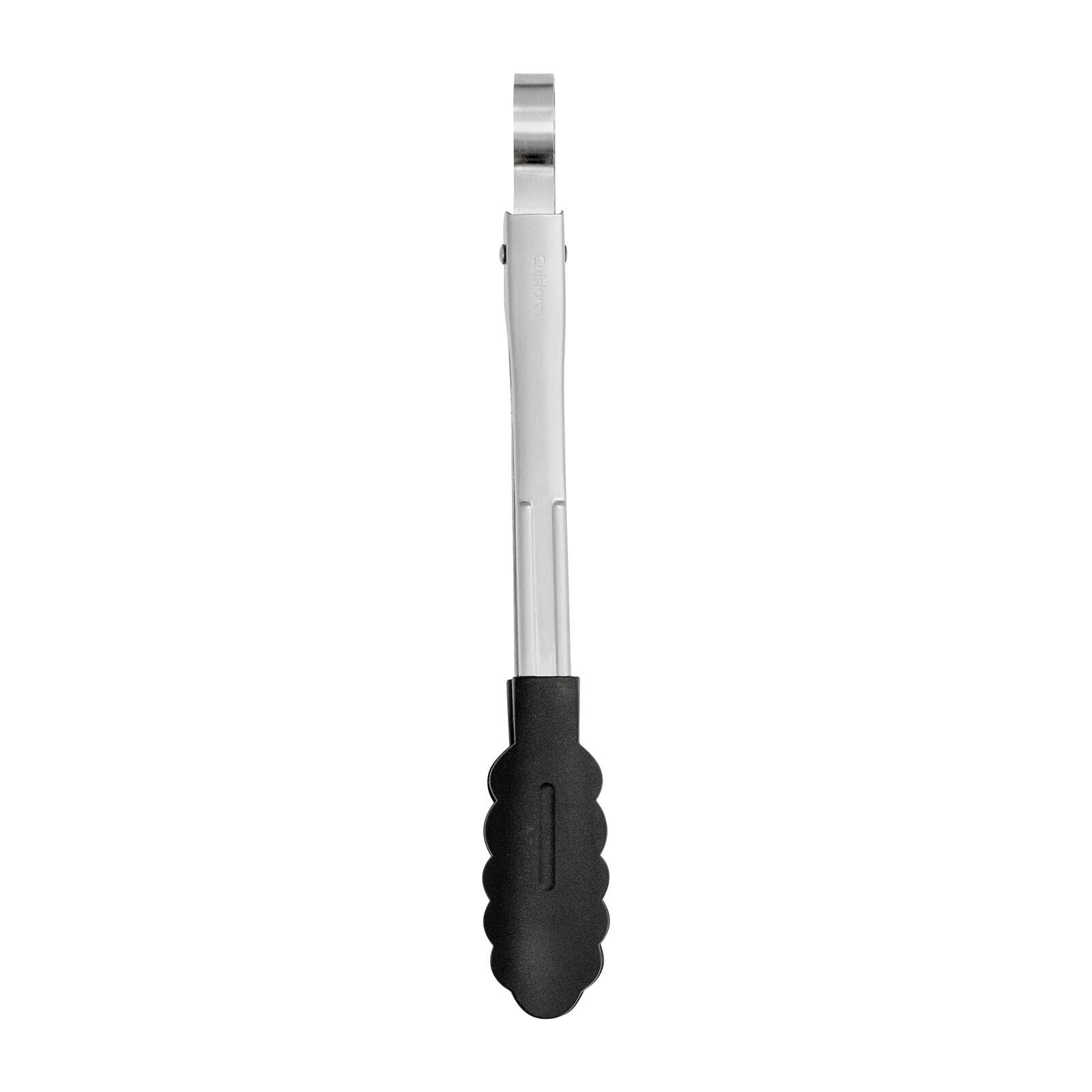 Alt View 1. Cuisipro - 9.5 Inch Nonstick Nylon Locking Tongs - Black.