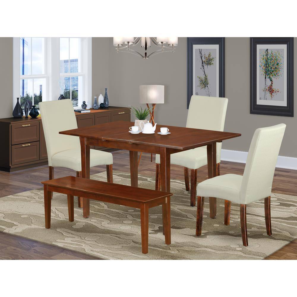 Left. East West Furniture - Dining Room Set Mahogany - Brown.