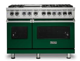 Viking - 5-Series Dual Fuel Self-Clean 48"W Sealed Burner Range - Ivy