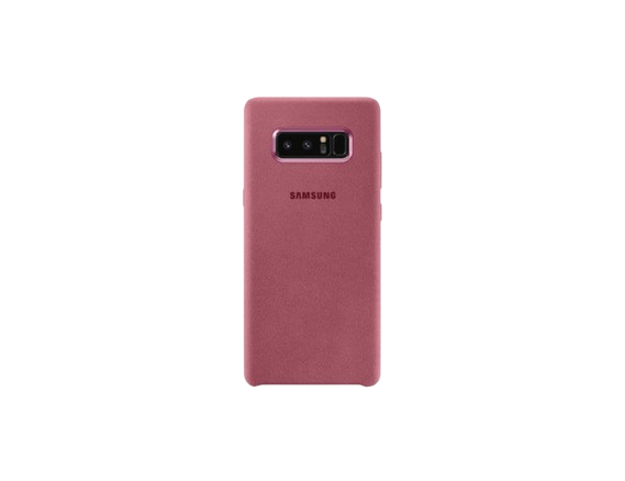 Front. Samsung - Samsung Galaxy Note8 Alcantara Cover I Color: Dark Pink - Dark Pink.