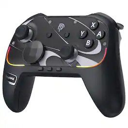 EasySMX - S10 Switch Controller for Switch 2/Switch/PC, TMR Anti-Drift Joystick, Mechanical Buttons, RGB & Swappable D-Pad - Black