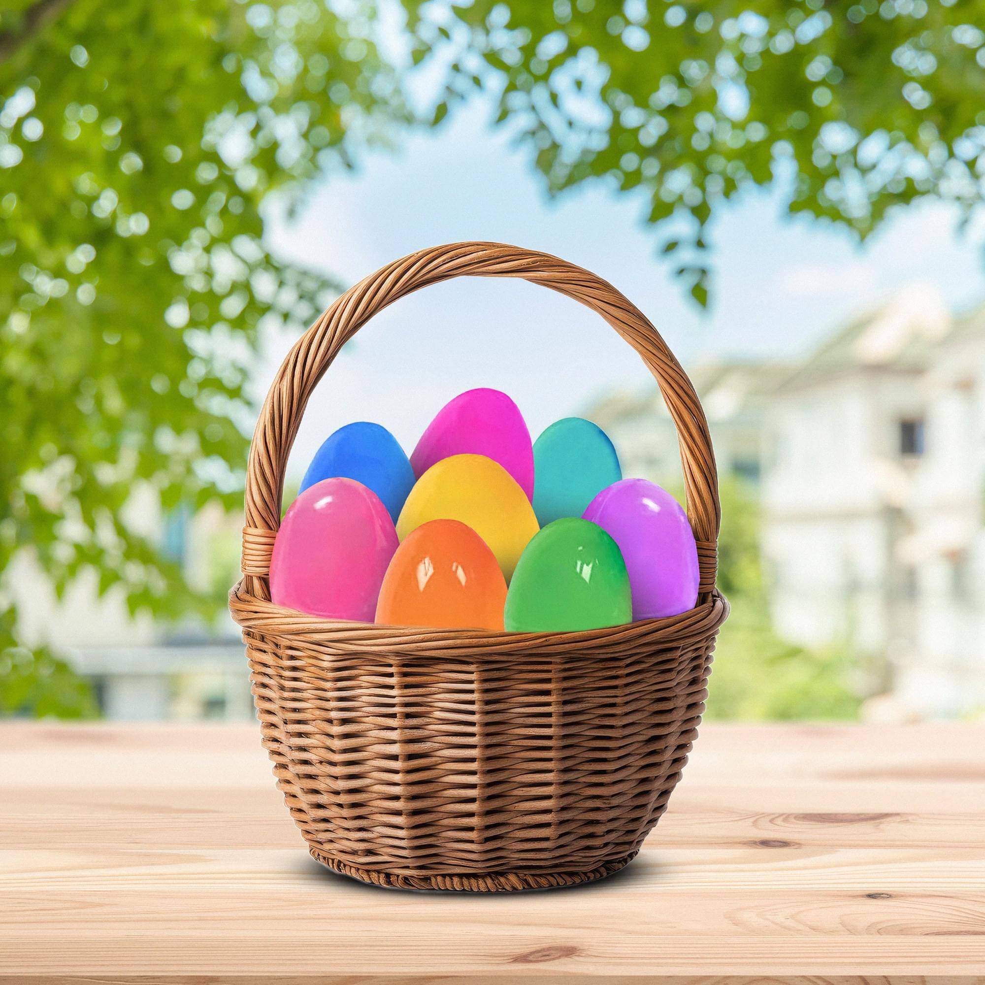 Alt View 1. Forum Novelties - Solid Color 2.25 Inch Plastic Easter Eggs | Pack of 8 - Multi-Color.
