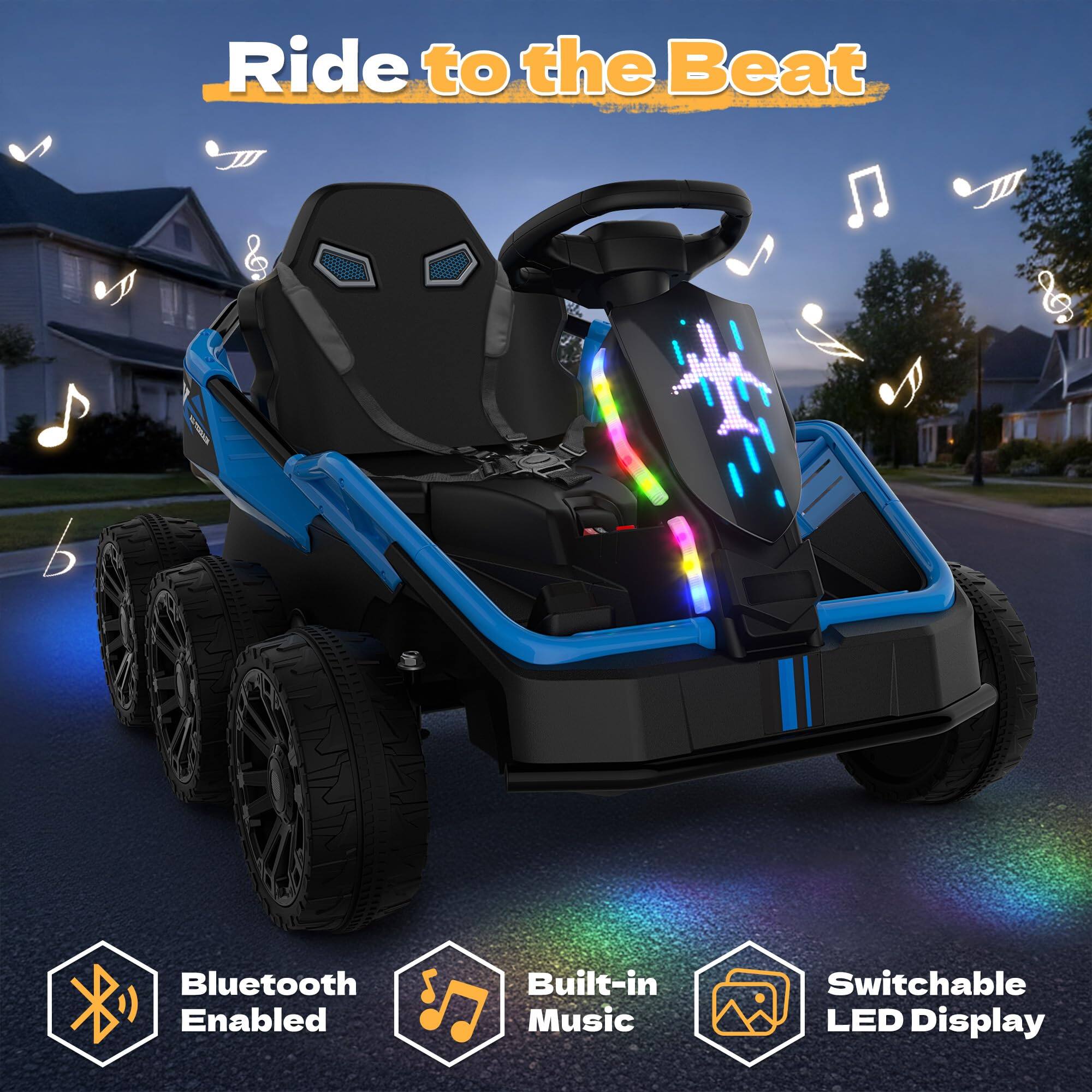 Ride to the Beat

Bluetooth Enabled
Built-in Music
Switchable LED Display