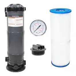 Swimline - HydroTools 70 Sq Ft Sure Flo Cartridge Pool Filter Tank and Elements
