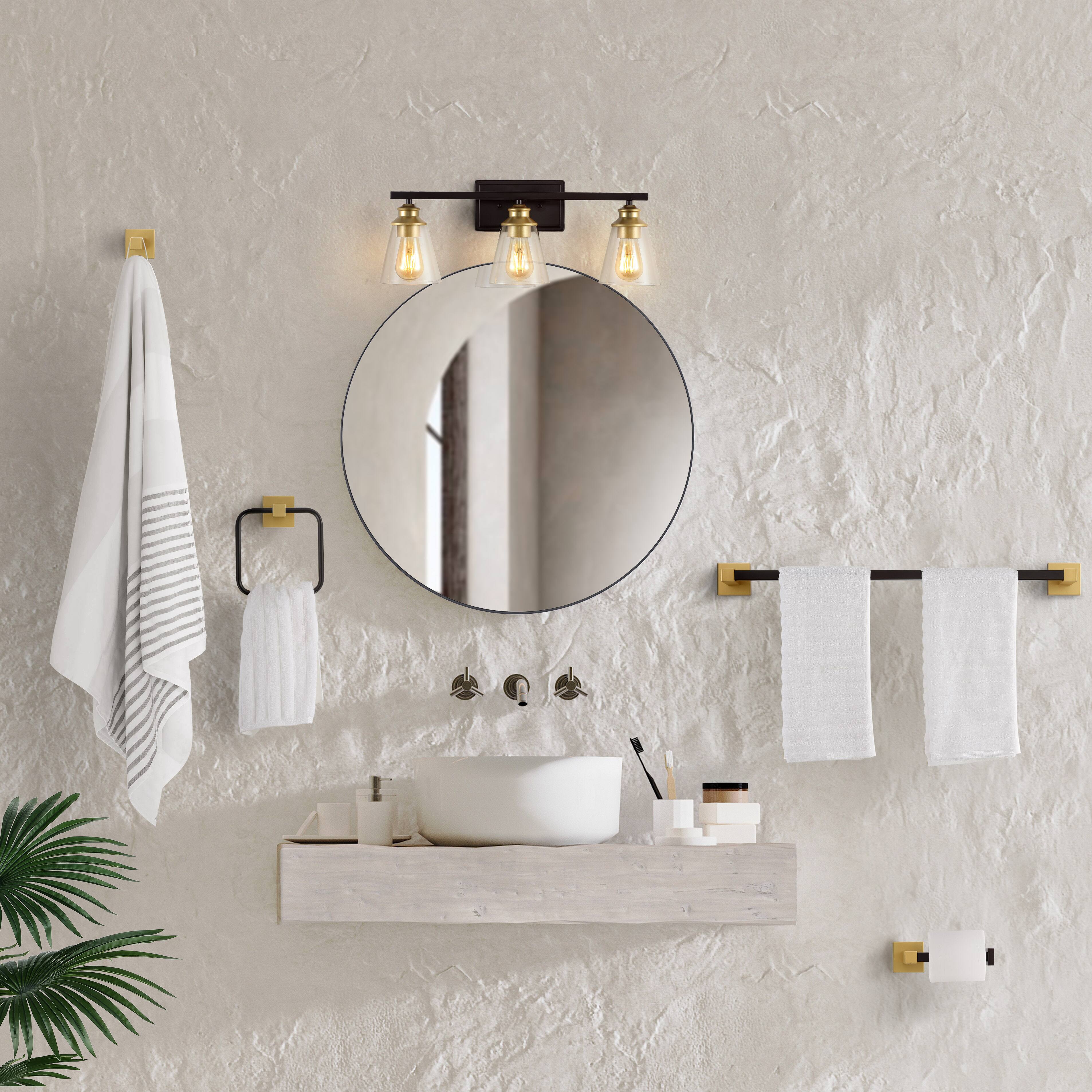 Jonathan Y Arlo 22.88" 3 Light Classic Vanity Light with Bathroom ...