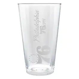 Great American Products - Philadelphia 76ers Etched 16oz. Vertical Rally Cry Pint Glass - Multicolor