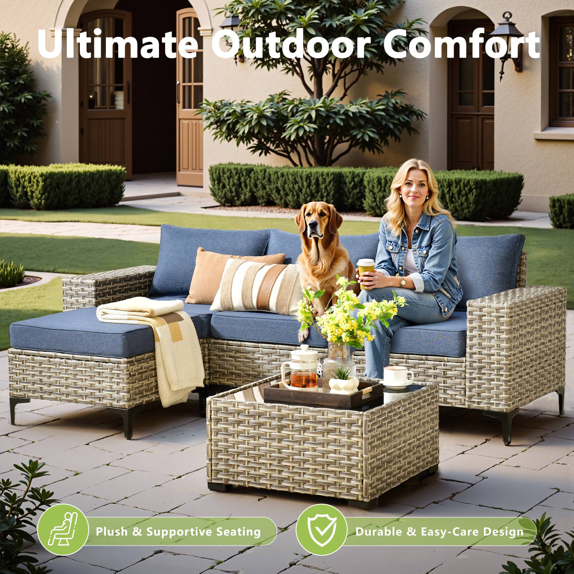 Ultimate Outdoor Comfort

Plush & Supportive Seating

Durable & Easy-Care Design
