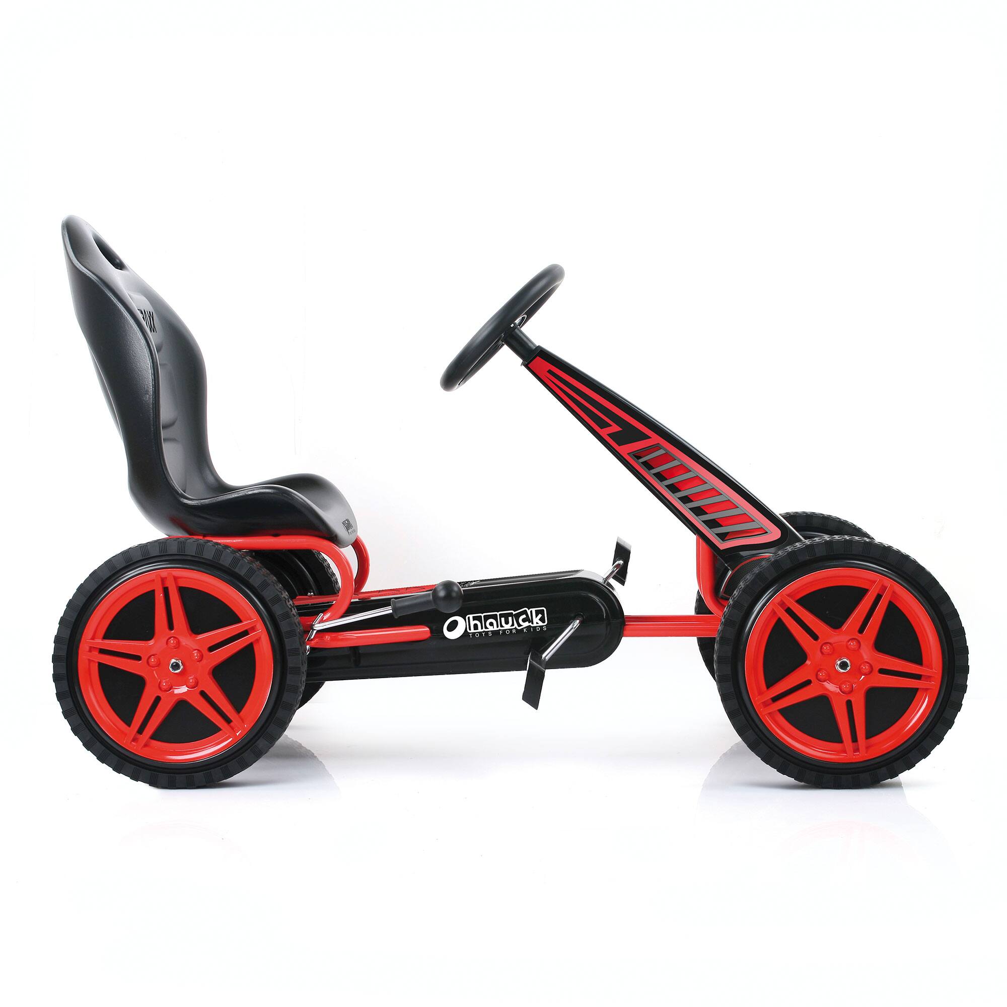 Alt View 4. hauck - hauck Hurricane Racing Go Kart w/Low Profile Rubber Tires, Handbrake Design, Red - Red.