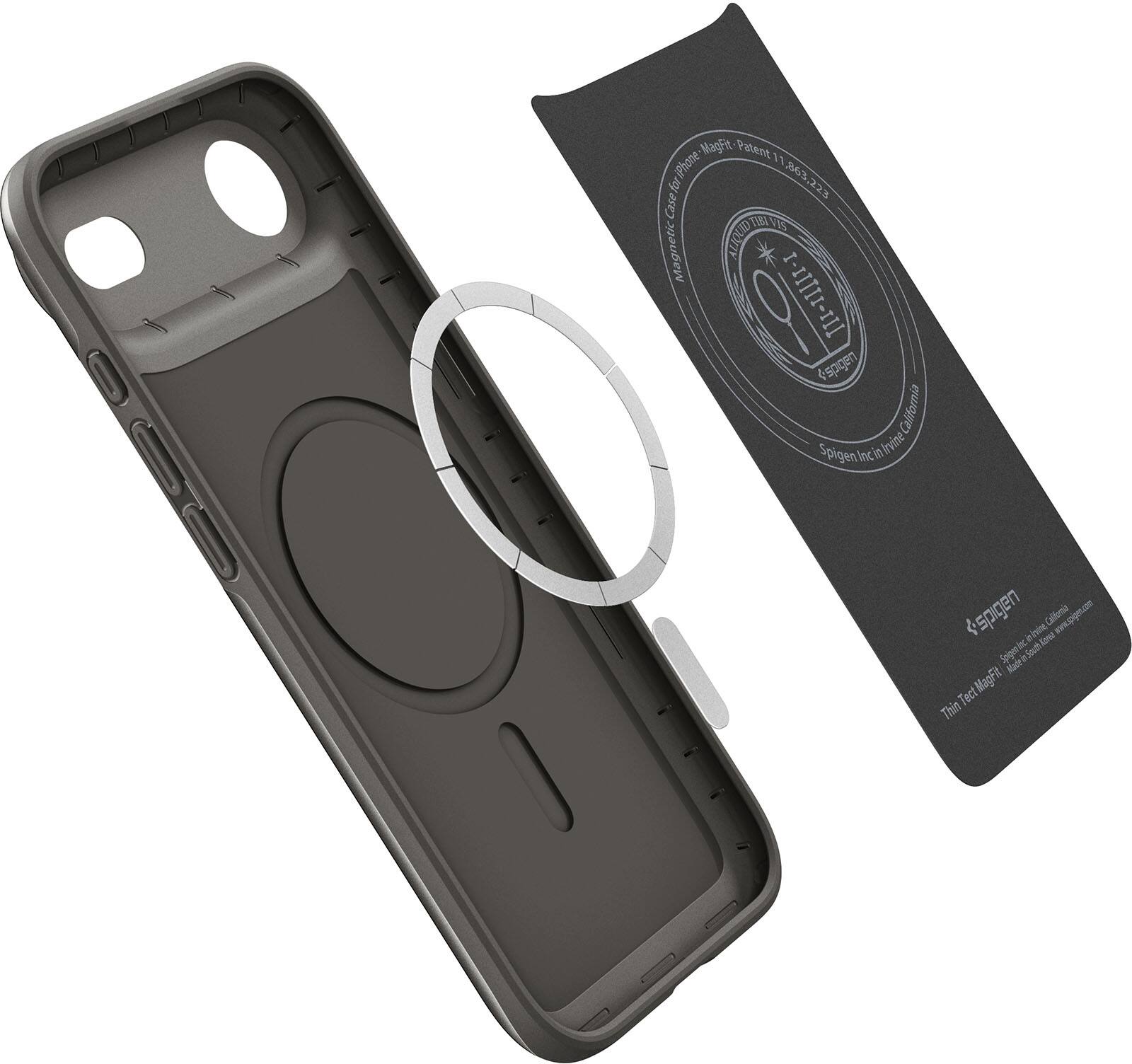 MagFit Patent iPhone 11 86S for 223 Case 11BV7 Magnetic ATVIID I-1-1IIII-IIl IIIII (spgen California Spigen Inc. Irvine spigen mini fot California w.pge.cm S Tect MagFit Tect

Thin Text Magnet