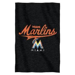 Northwest - Miami Marlins MLB Logo Sweatshirt Material Poly/Cotton Throw - Multi