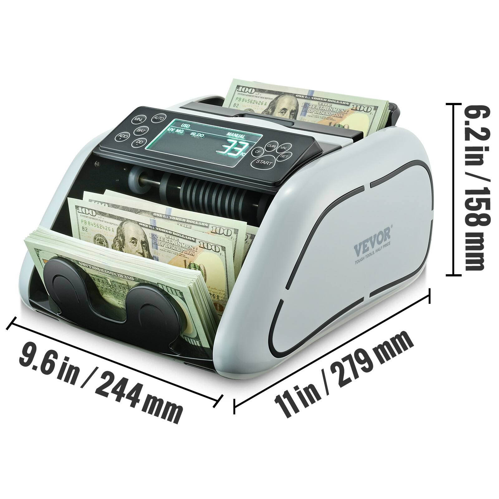 100 OE. TOCO 92 984562426A TOM ULLIES SPOTION ARTAISMENG ME 1DD nc - GA UV MG AnO .PO MANGAL 00 37 1 AL OE START 100 ase SUSatE P8845624264 00 IALIES 22 S 100 12 BRCCUILL VEVOR FICEN X0D ECT P CEUNE M 20E 30 T3 GA 6.2in 158 mm 9.6 in 244 mm 279 11in

---

6.2 in / 158 mm  
9.6 in / 244 mm  
11 in / 279 mm