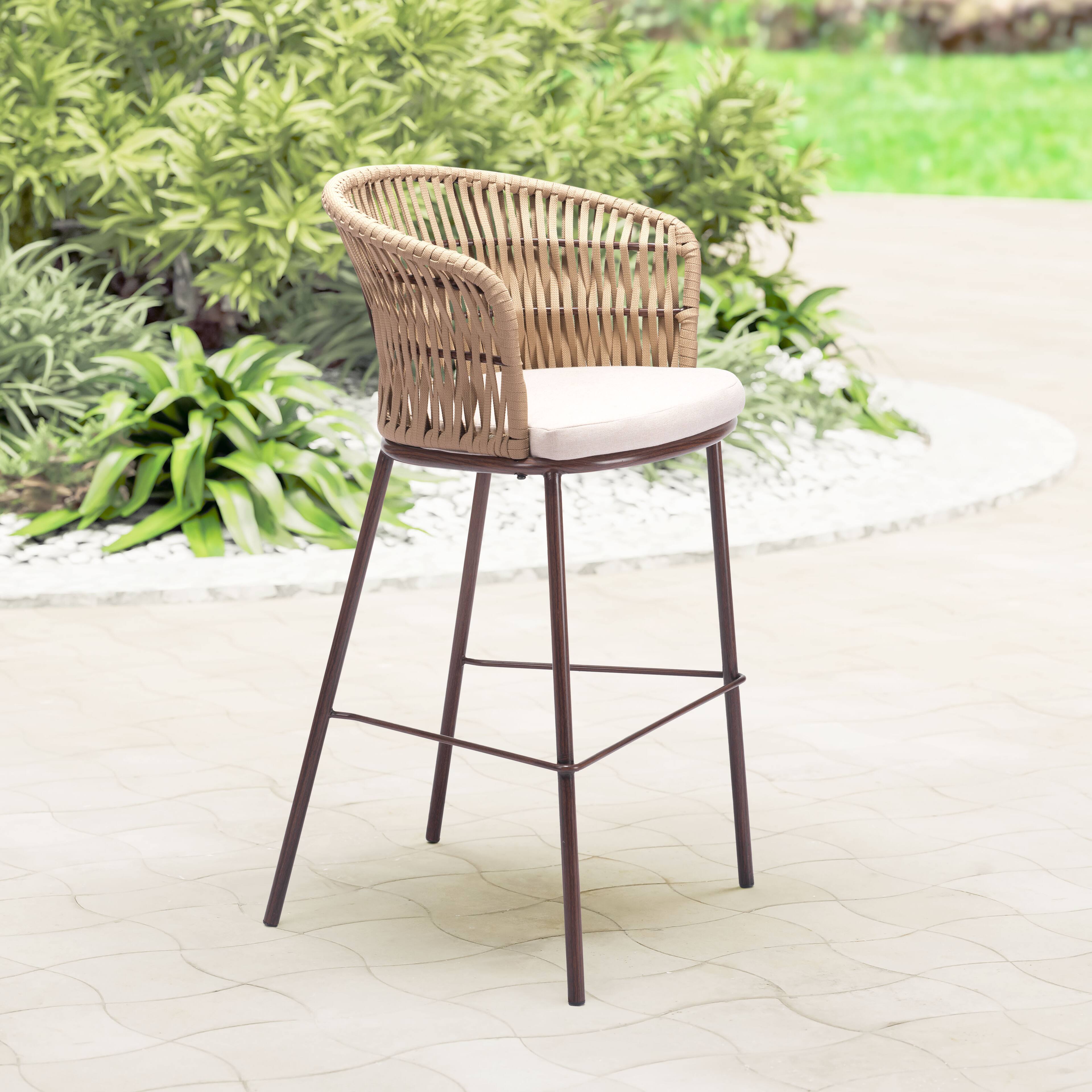 Angle. Hivvago - Freycinet Barstool (Set of 2) Natural - Natural.