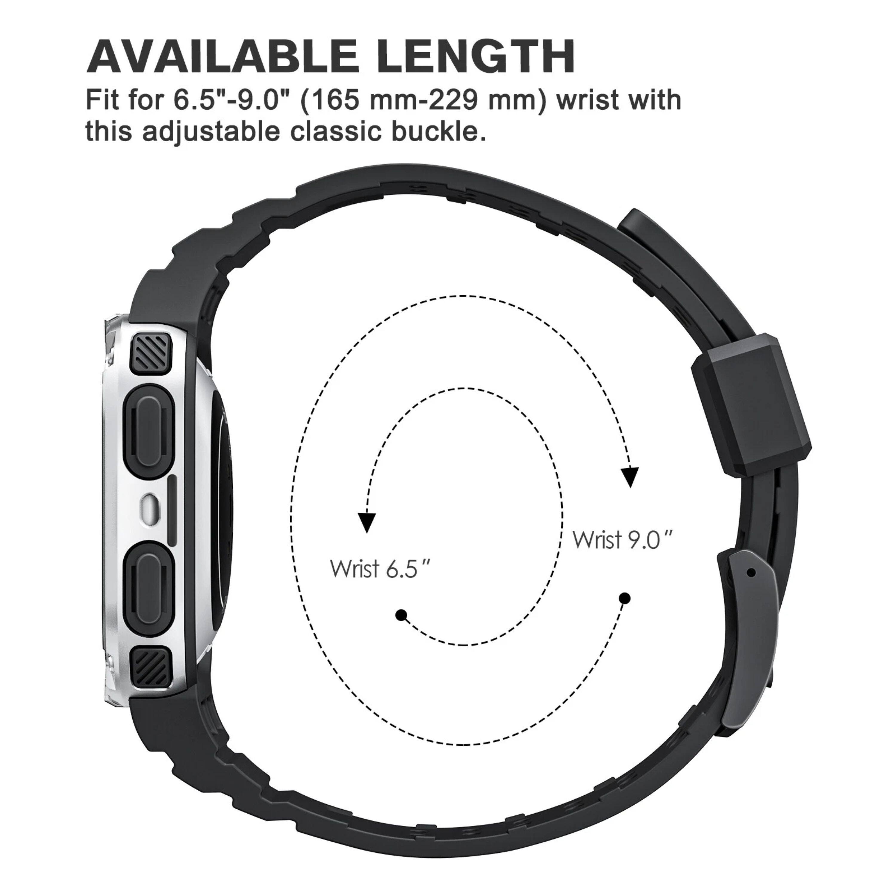 AVAILABLE LENGTH

Fit for 6.5"-9.0" (165 mm-229 mm) wrist with this adjustable classic buckle.

Wrist 6.5"  
Wrist 9.0"