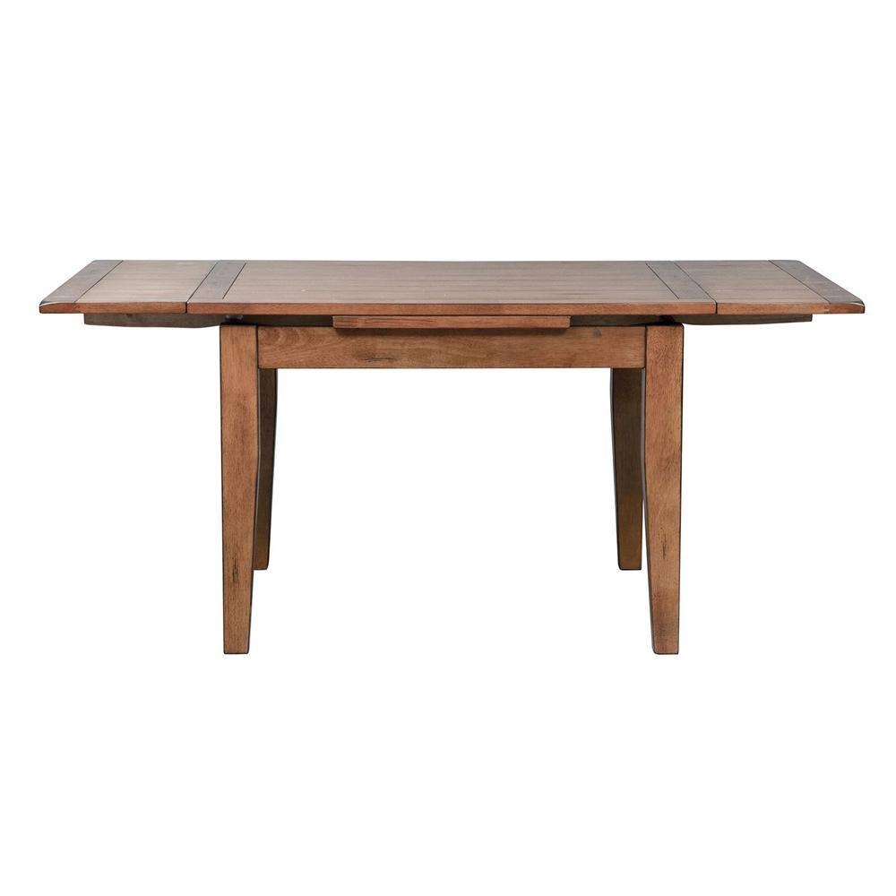 Alt View 1. Liberty Furniture Industries - Treasures Retractable Leg Table - Oak in Rustic Oak - Brown.