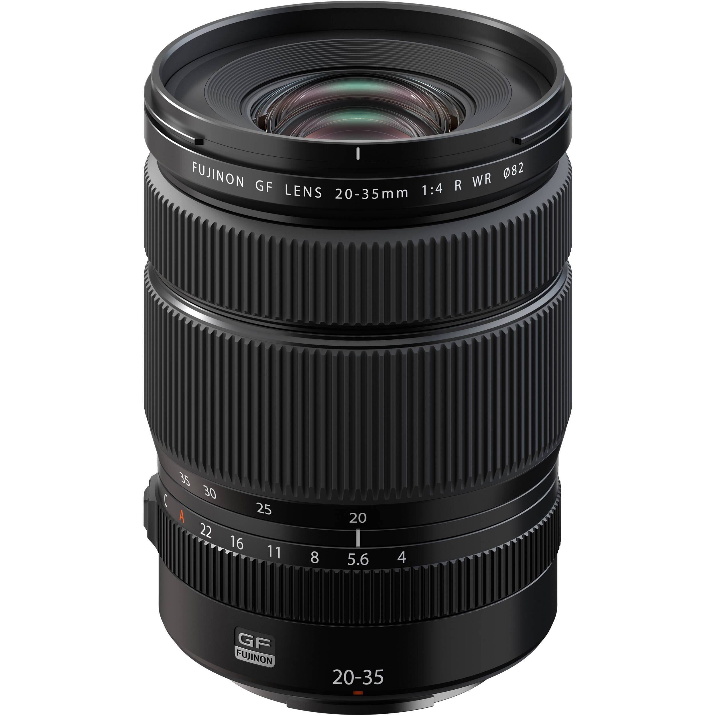 FUJINON GF LENS 20-35mm 1:4 R WR 082  
35 30 25 A 22 16 11 8 20 5.6 4  
GF FUJINON 20-35