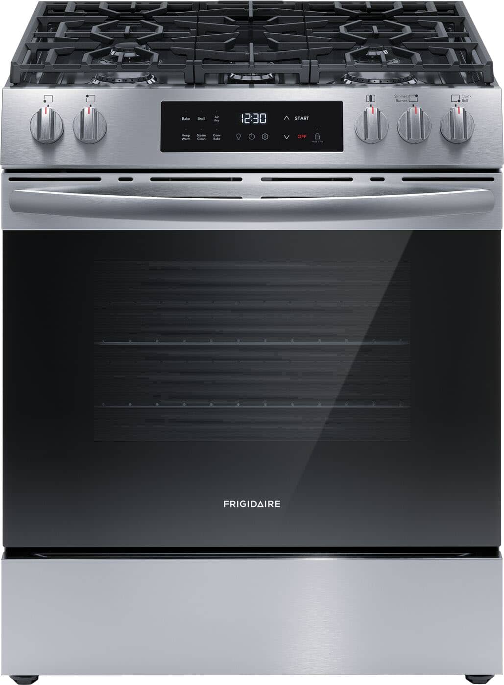 Simmer Burner Quirk AN Baca Bo i 1 12:30 START Sasp I Can V OFF B FRIGIDAIRE