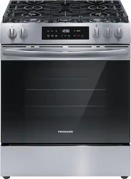 Frigidaire - 30" Front Control Gas Range with Air Fry - Stainless Steel