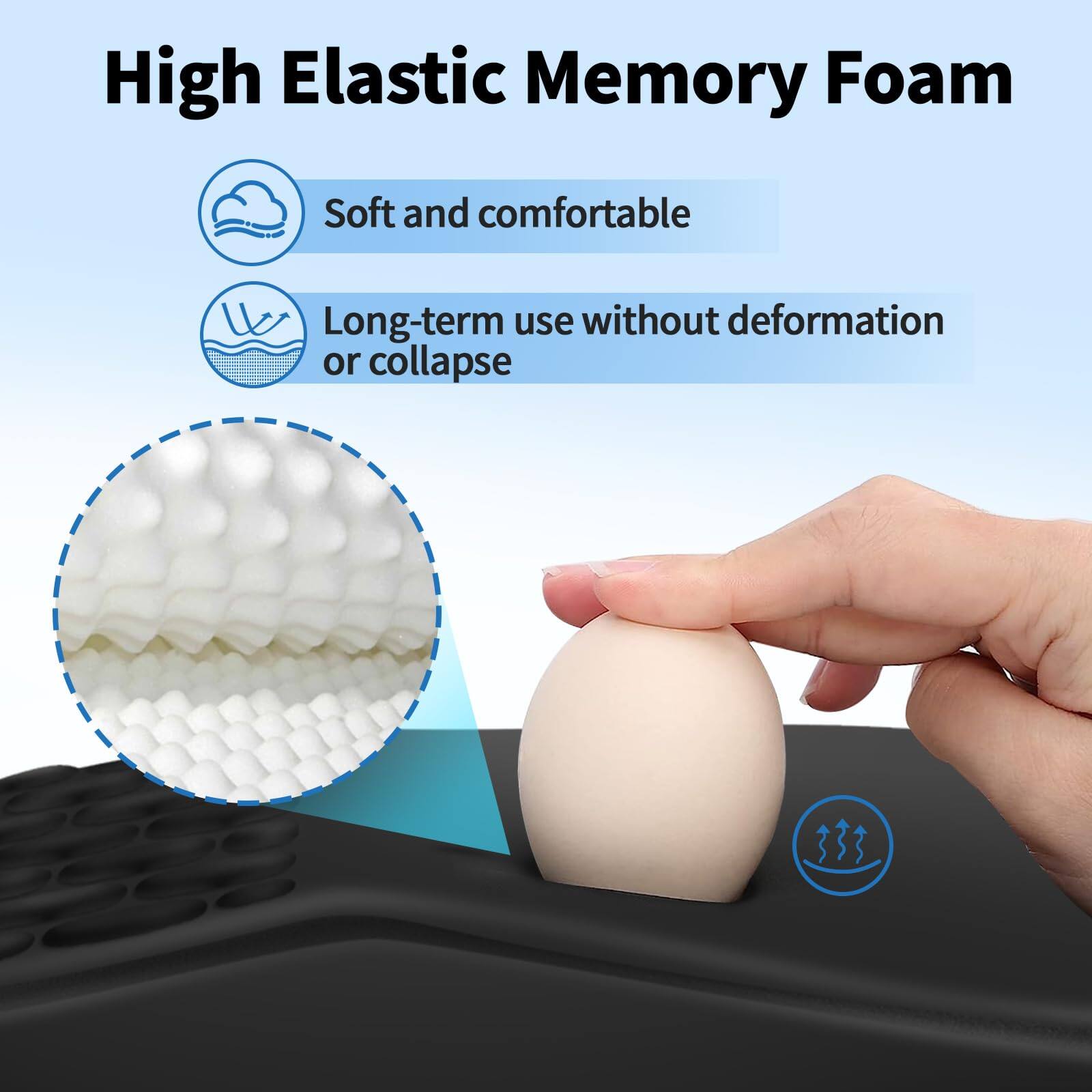 High Elastic Memory Foam

- Soft and comfortable
- Long-term use without deformation or collapse
