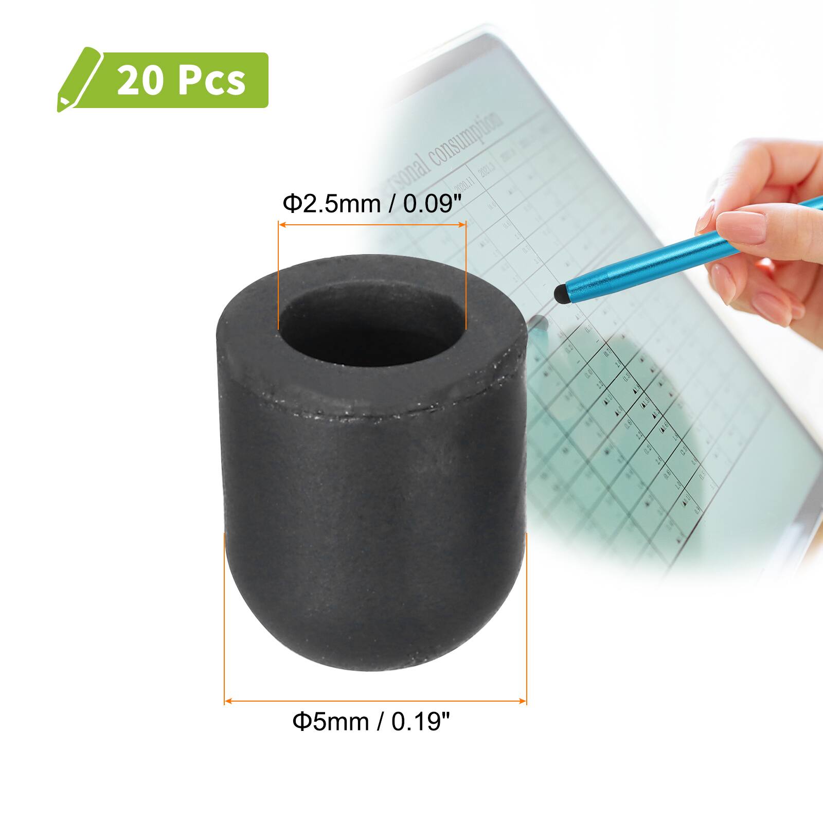 20 Pcs  
2020.11 2021.3  
2.5mm/0.09"  
5mm/0.19"