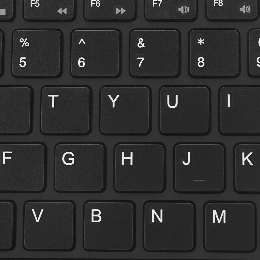 Alt View 5. Adesso - Adesso Air Mouse Mobile With Compact Keyboard - USB Scissors Wireless 2.40 GHz Keyboard - 78 Key - English (US) - USB - Black.