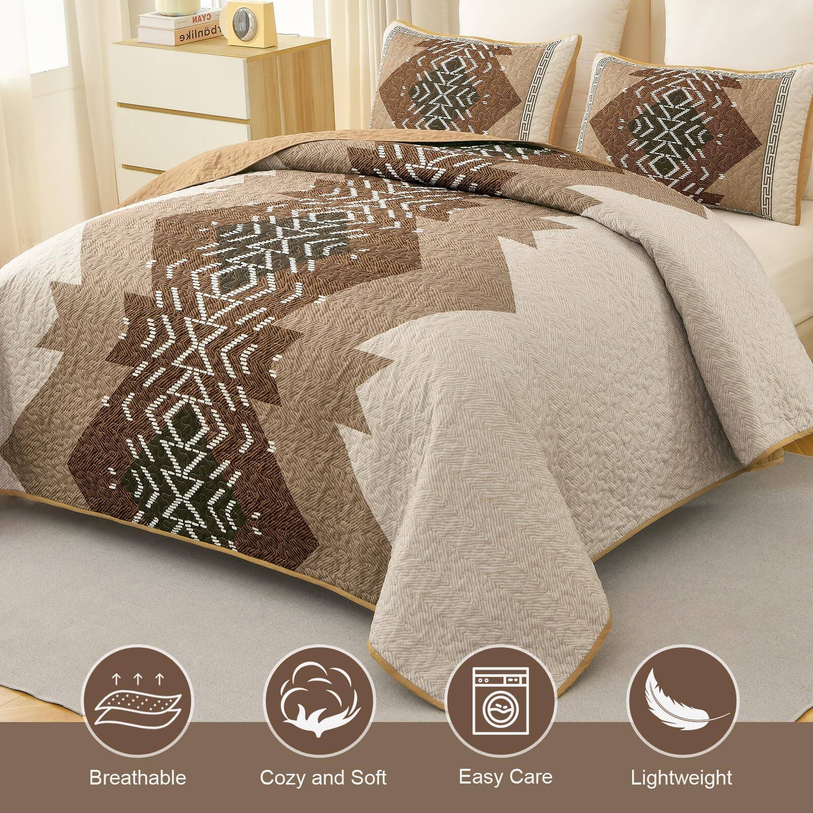 - Breathable
- Cozy and Soft
- Easy Care
- Lightweight