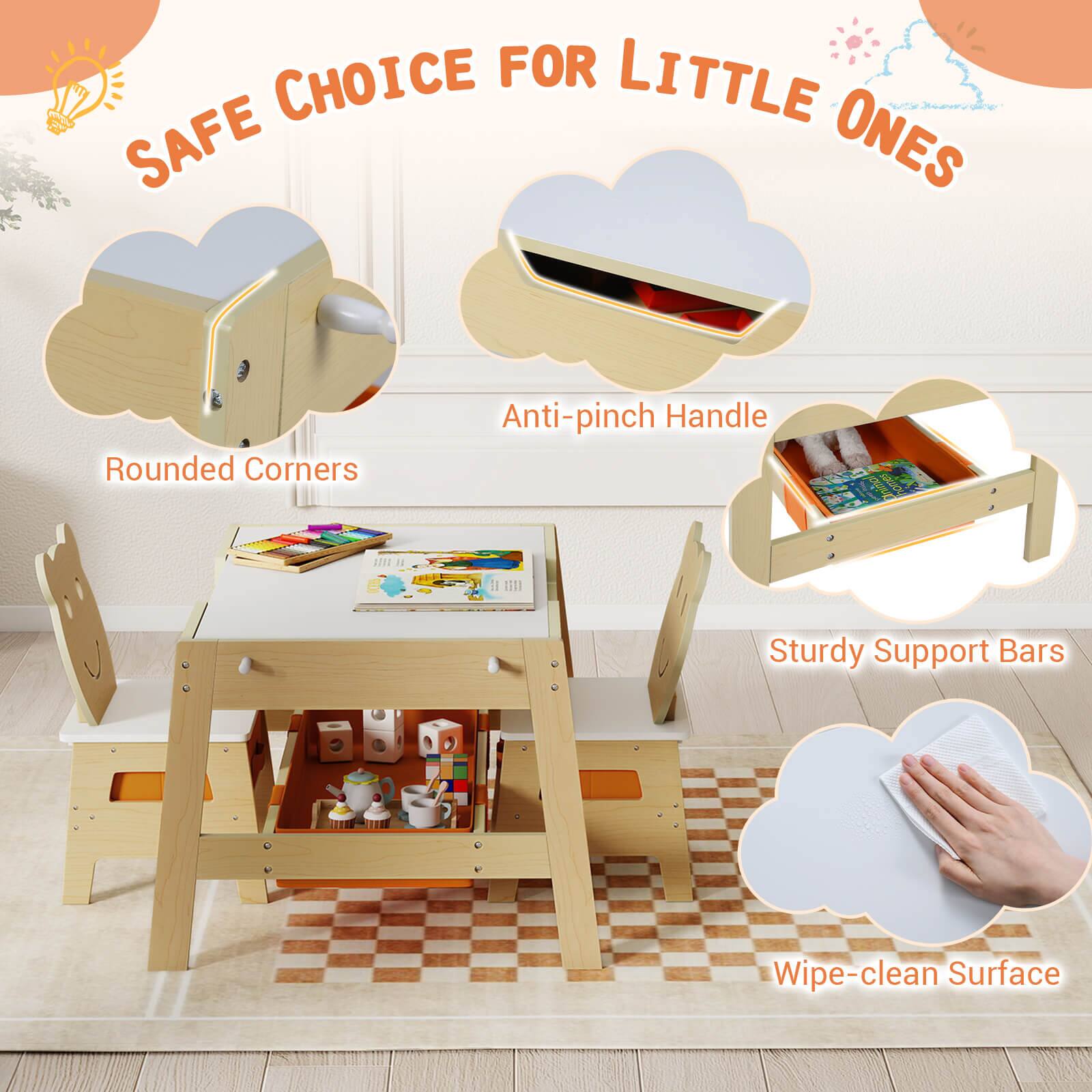 SAFE CHOICE FOR LITTLE ONES

- Rounded Corners
- Anti-pinch Handle
- Sturdy Support Bars
- Wipe-clean Surface