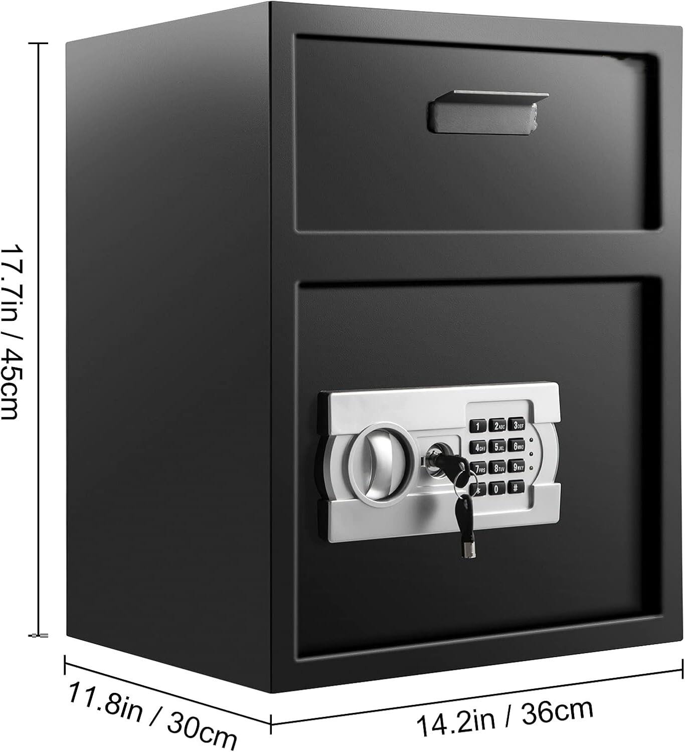 17.7in / 45cm  
11.8in / 30cm  
14.2in / 36cm