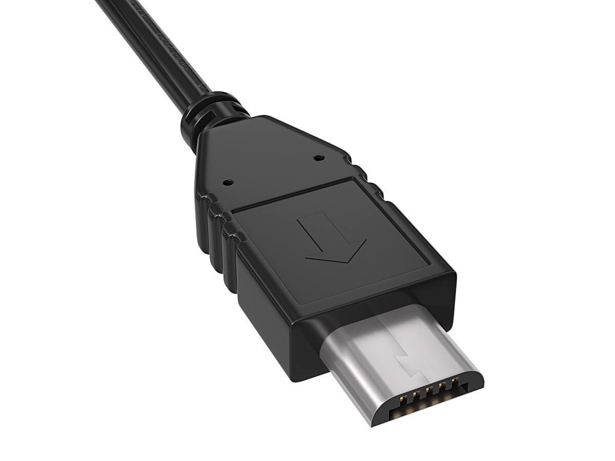 Left. Cable Leader - USB 2.0 Type A Male to Micro-B Male Charge and Sync Cable, 480Mbps - Black.
