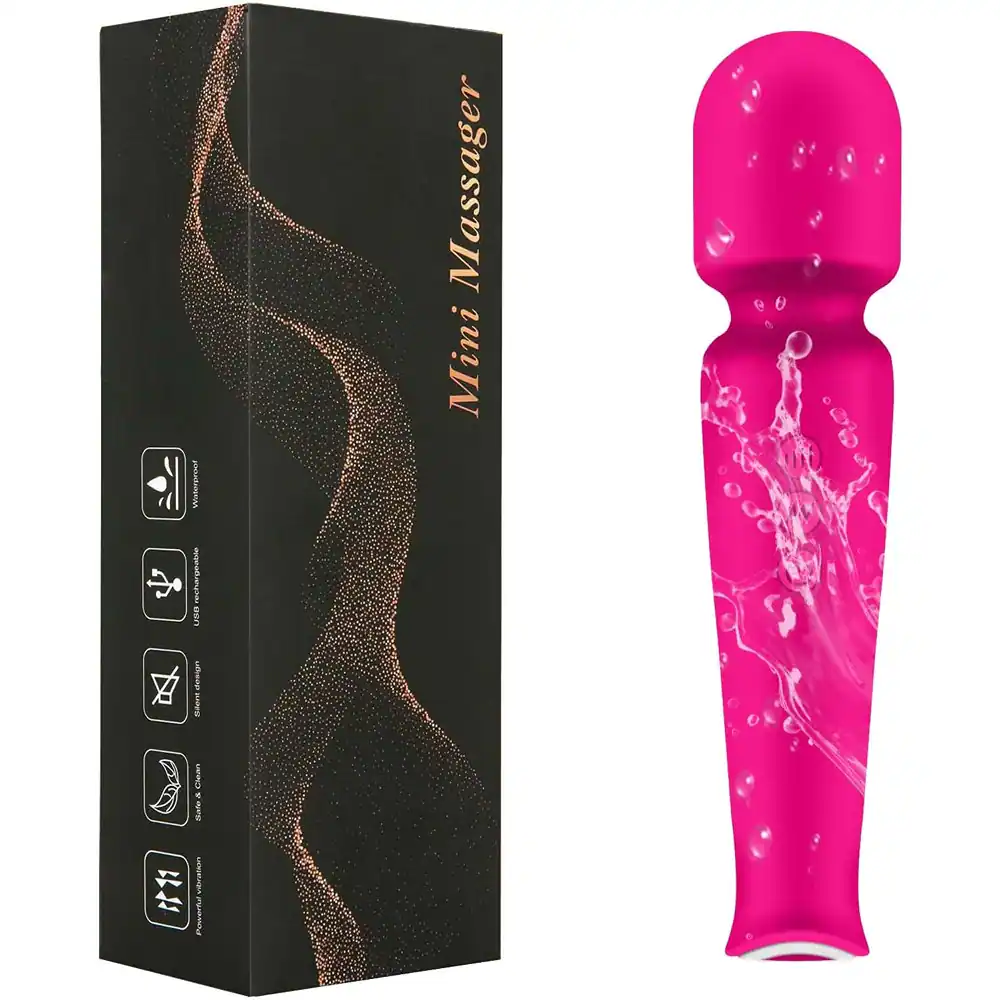 Schertz - Portable Cordless Body & Back Massager, Multi-Speed Electric Handheld, Red