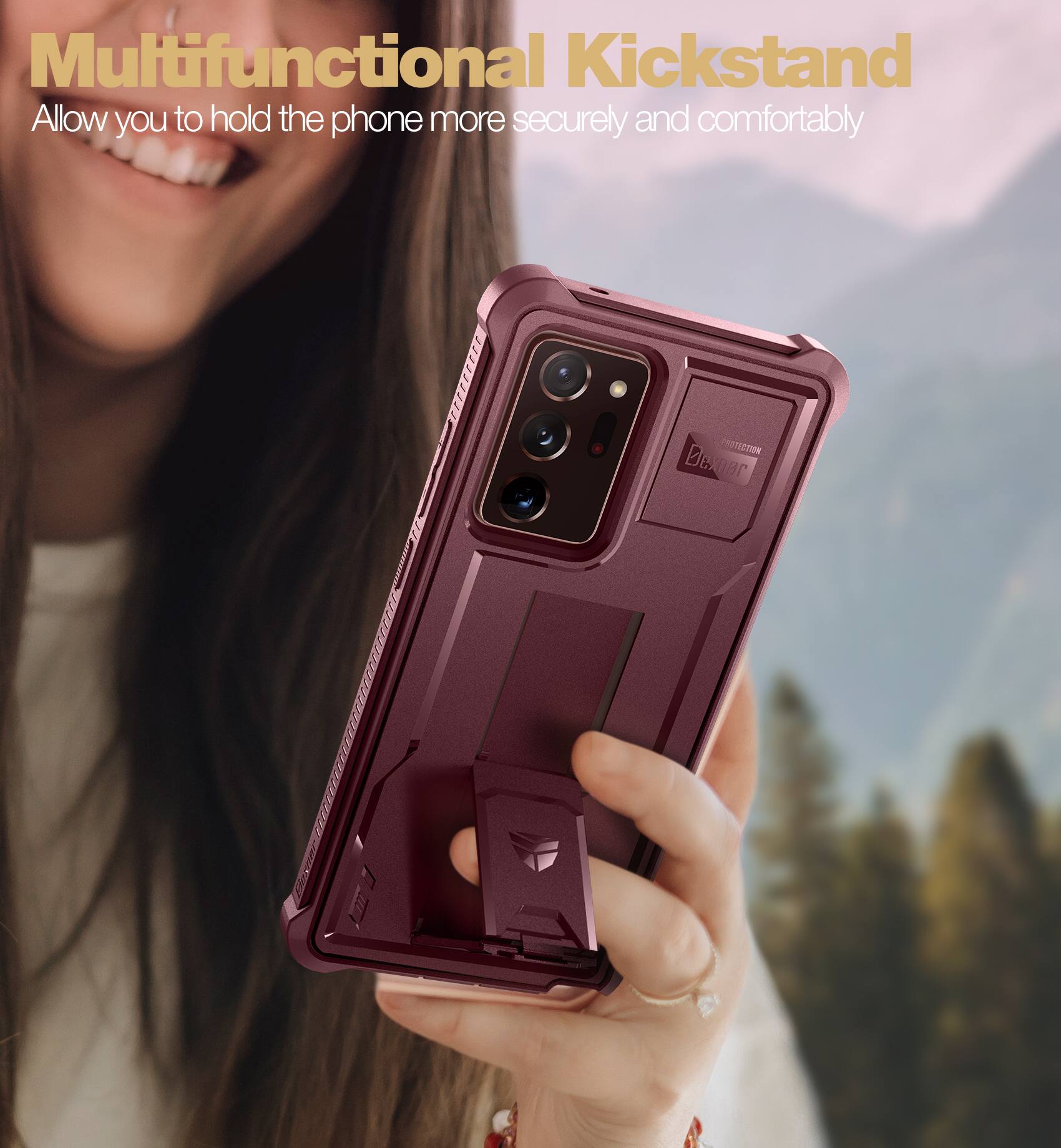 Multifunctional Kickstand, Allow you to hold the phone more securely and comfortably, HOTTETION DXUB 17