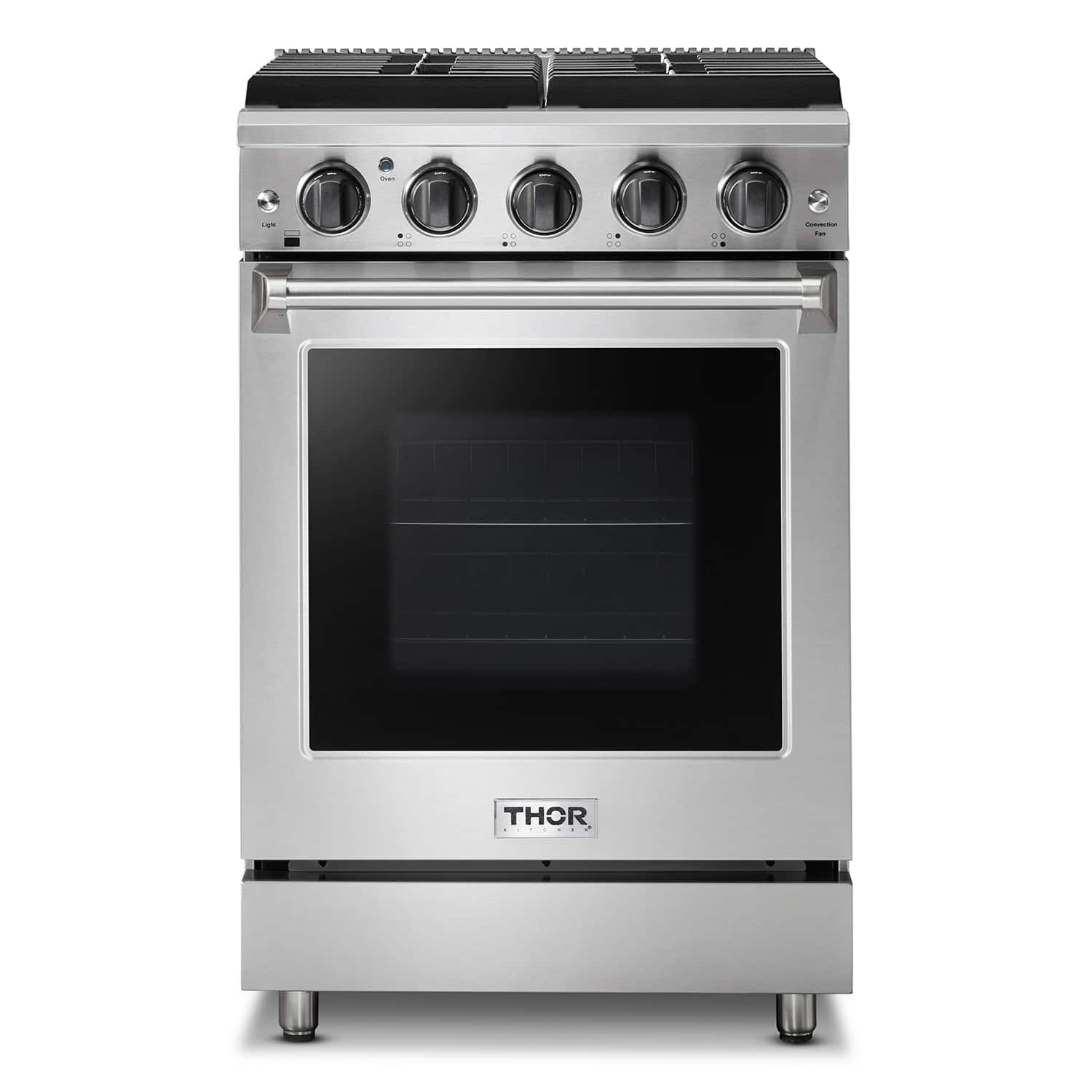 Thor Kitchen - 24 Inch Freestanding Gas Range - Stainless Steel - Front_Zoom