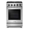 Front. Thor Kitchen - 24 Inch Freestanding Gas Range - Stainless Steel.