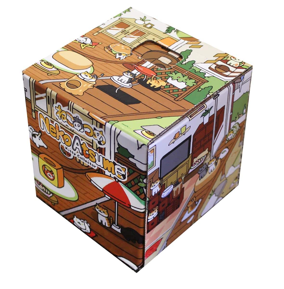 Toynk - Neko Atsume 5x5x5 Flat Empty Box - Brown