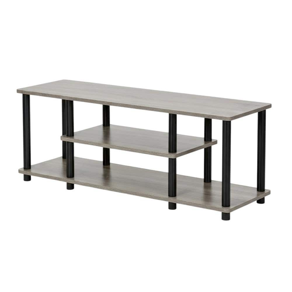 FurniFact - French Oak Grey TV Stand with 3 Tiers and No Tools Assembly - Gray price history on PriceWatchPro