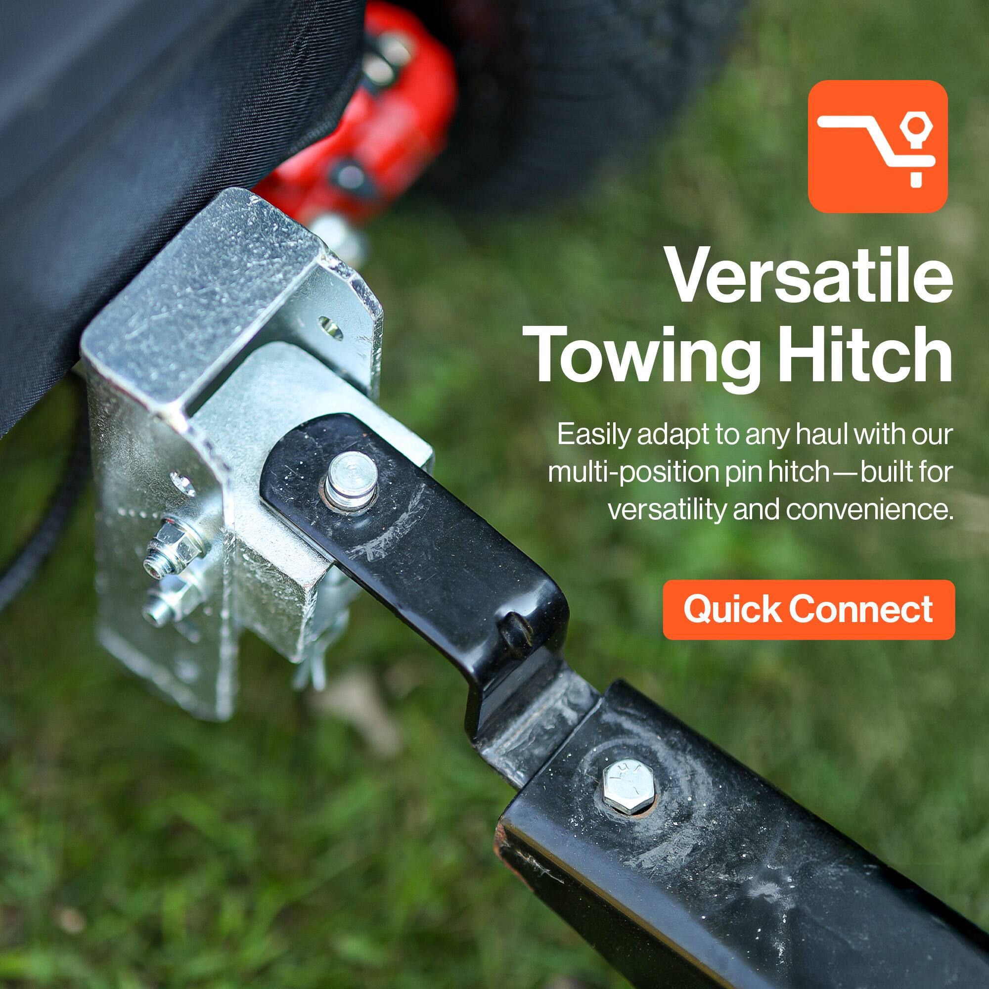 Versatile Towing Hitch

Easily adapt to any haul with our multi-position pin hitch—built for versatility and convenience.

Quick Connect