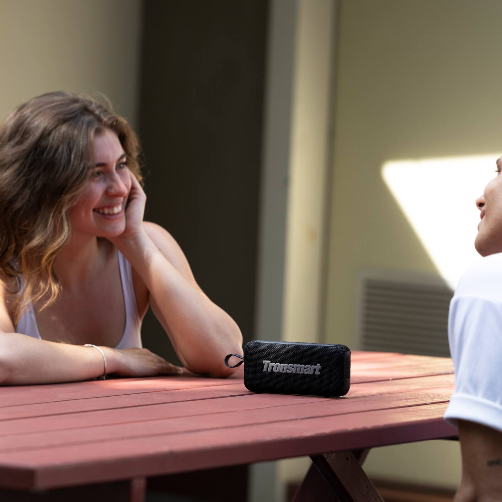 Alt View 8. Tronsmart - Trip 2 Bluetooth 5.3 Speaker, Ultra-Portable Clip, 10W Big Pro Sound w/ Deep Bass, IPX7 Waterproof, 20H, Voice Assistant - Blue.